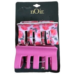 Noir Hair Claw Clips 2PK